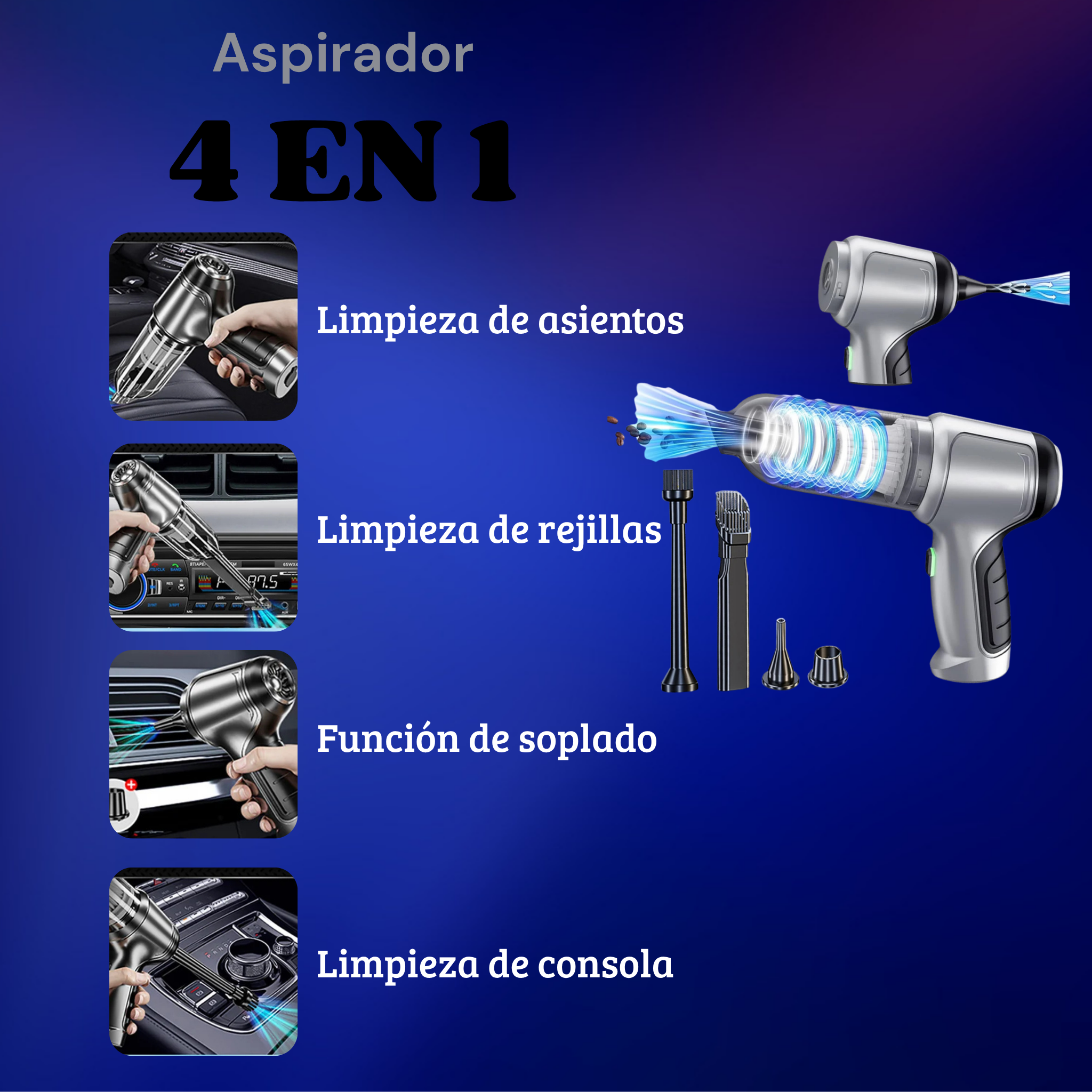 95000PA Portable Car Vacuum Cleaner