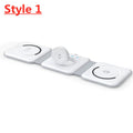 65W 3 in 1 Magnetic Wireless Charger Pad Foldable for Iphone 14 13 12 11 XS X Apple Watch Airpods Fast Charging Dock Station