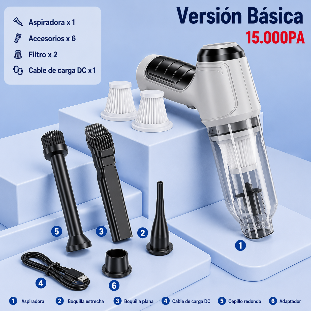 95000PA Portable Car Vacuum Cleaner