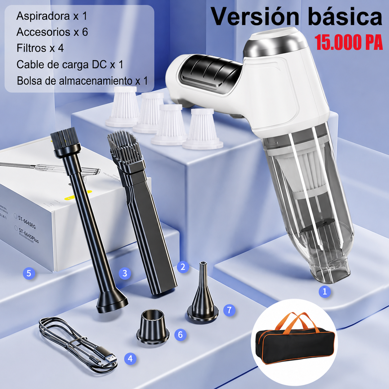 95000PA Portable Car Vacuum Cleaner