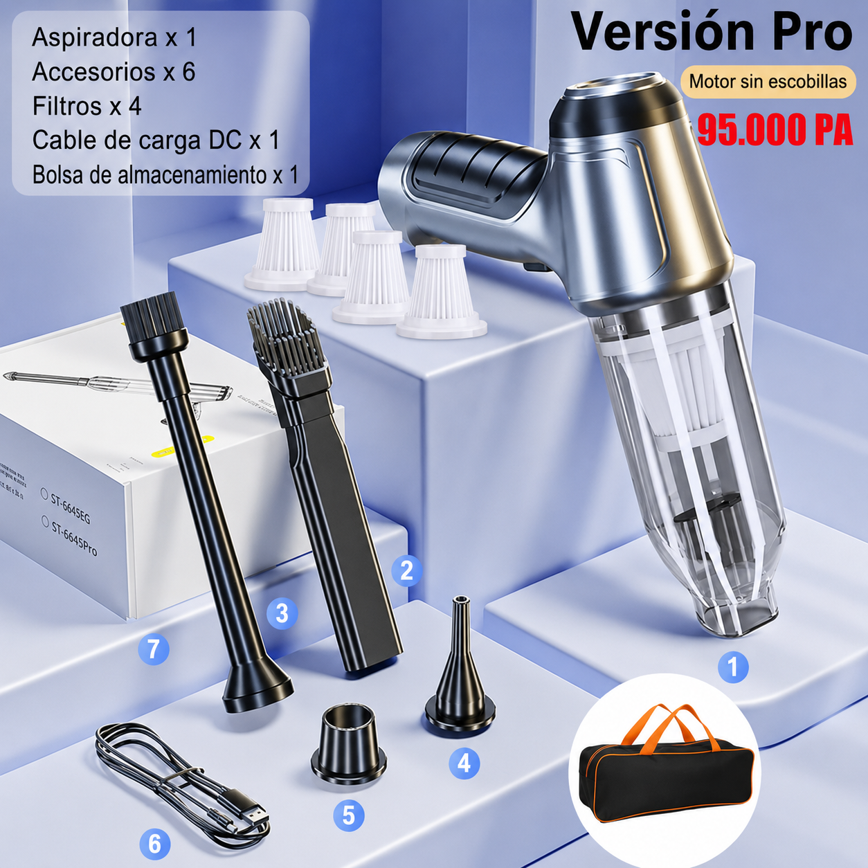 95000PA Portable Car Vacuum Cleaner