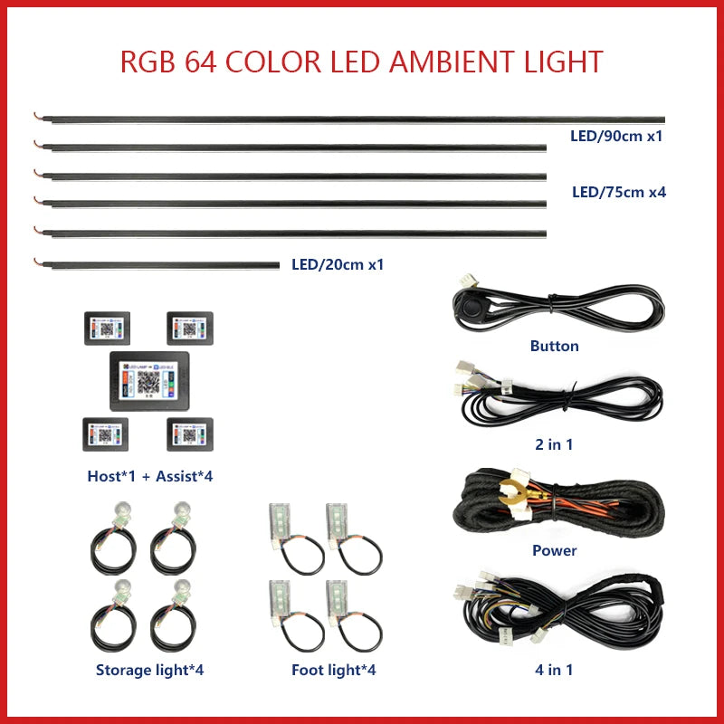 Luces LED RGB ambiente interior Tesla Model 3 / Model Y