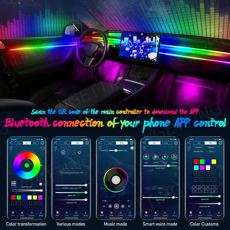 Luces LED RGB ambiente interior Tesla Model 3 / Model Y