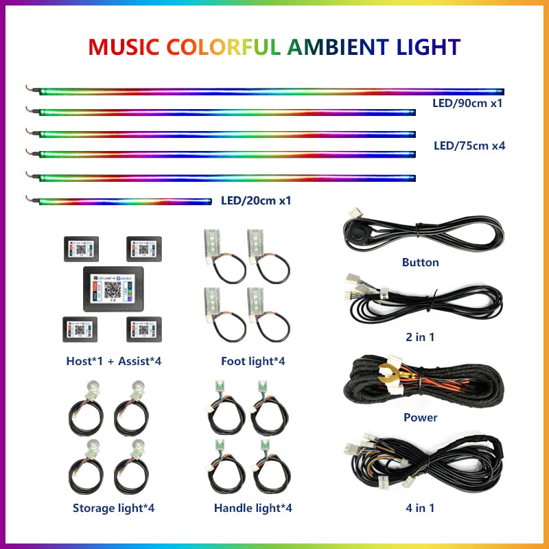 Luces LED RGB ambiente interior Tesla Model 3 / Model Y