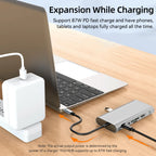 USB C HUB 4K 30Hz Type C to Hdmi-Compatible USB 3.0 Adapter 11 in 1 Type C HUB Dock PD 87W USB C Splitter for Macbook Pro Air