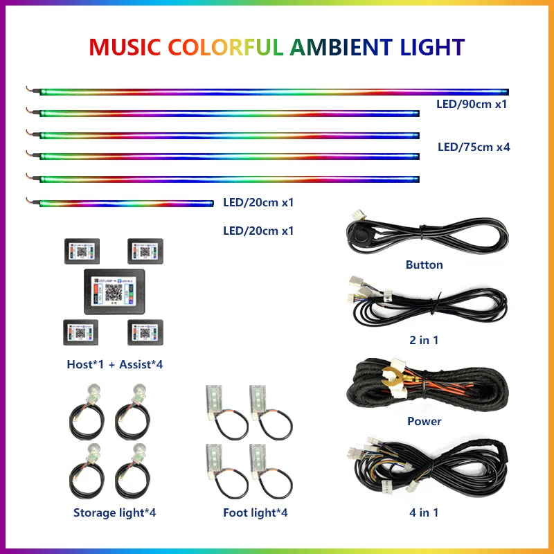 Luces LED RGB ambiente interior Tesla Model 3 / Model Y