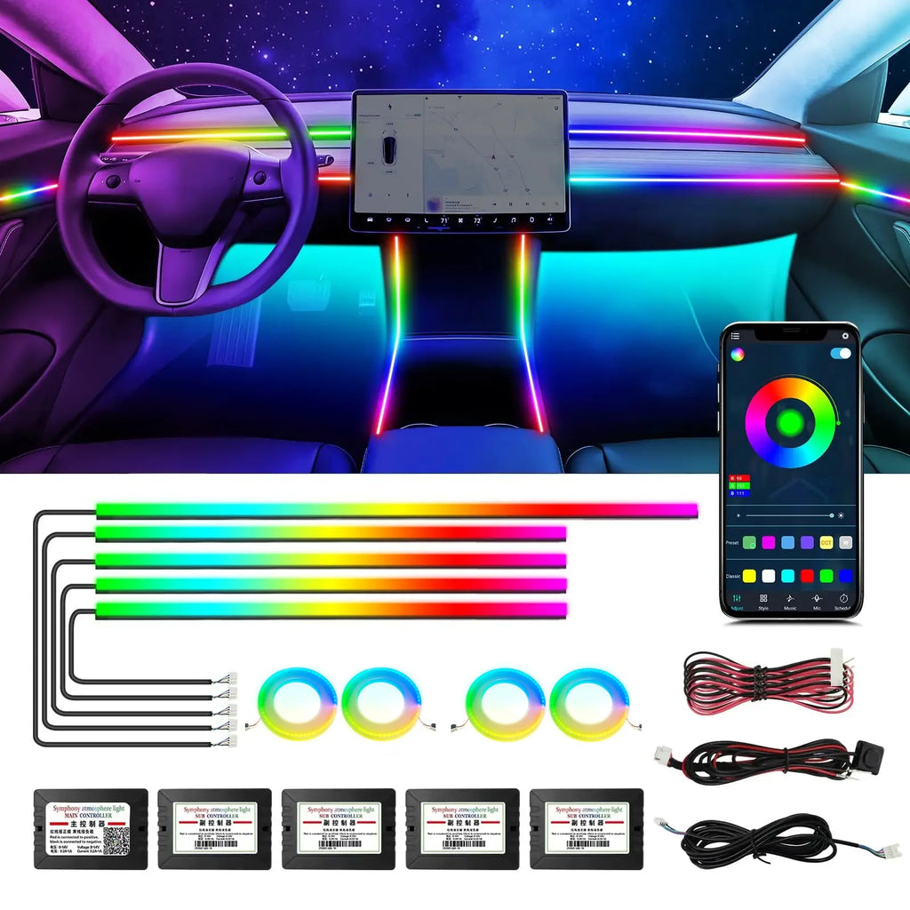 Luces LED RGB ambiente interior Tesla Model 3 / Model Y