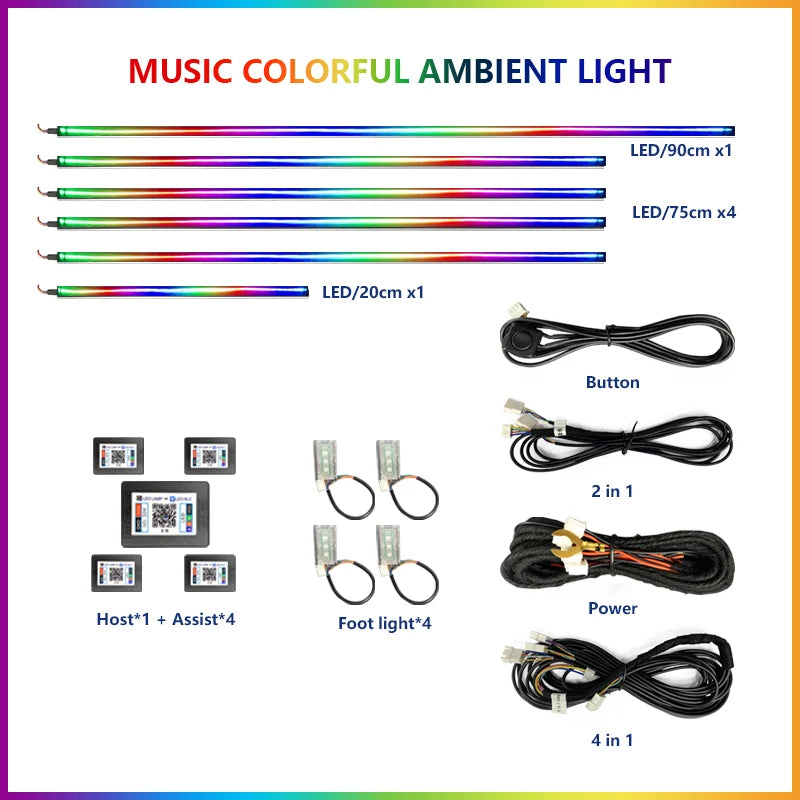 Luces LED RGB ambiente interior Tesla Model 3 / Model Y