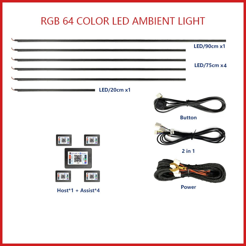Luces LED RGB ambiente interior Tesla Model 3 / Model Y